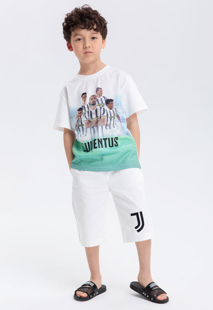 Juventus Front Print Crew Neck T-Shirt