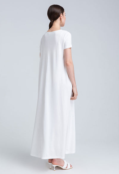 Long Solid Jersey Dress