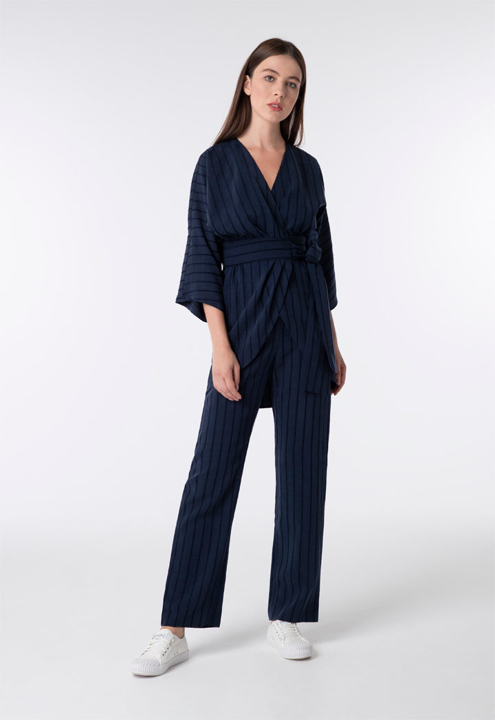 Textured Striped Pattern Trouser - Fresqa