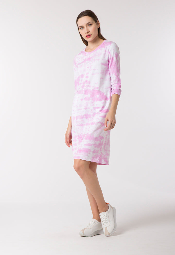 Tie Dyed T-Shirt Style Dress - Fresqa