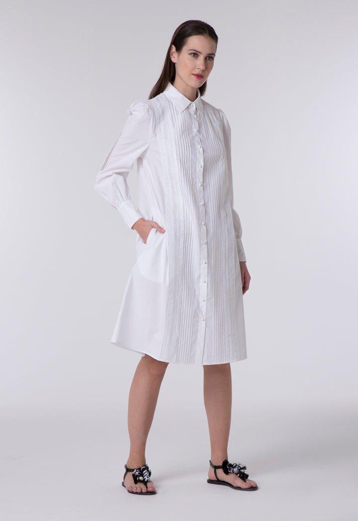 Trim Detail Shirt Dress