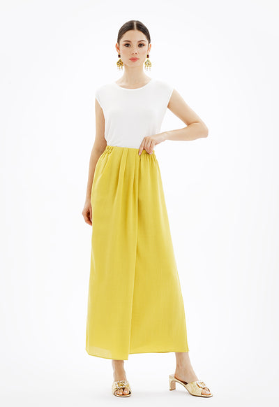 Solid Maxi Skirt With Pocket Detail