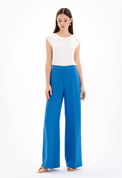 Solid Wide Leg Pants