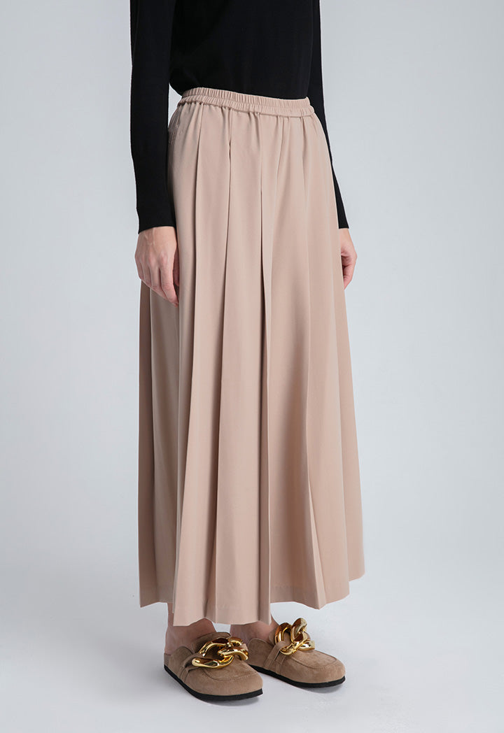 Wide Hem Fold Solid Trouser