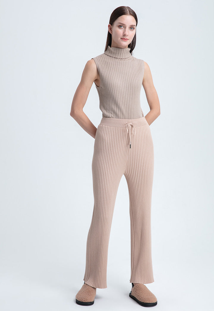 High Neck Knitted Basic Top