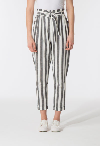 High Waist Striped Trouser