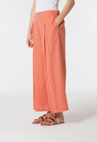 Checks Wide Leg Culottes