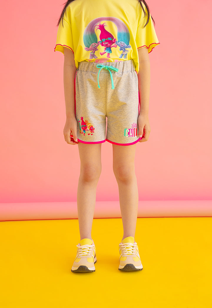 Trolls Contrasting Digi-Print Drawstring Shorts