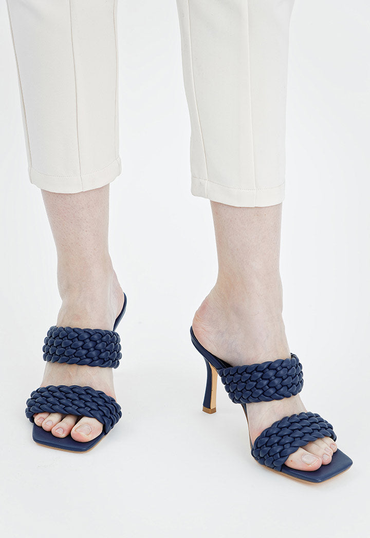 Woven Slide Mules