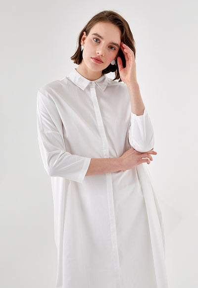 Oversized Cotton Shirt Dress