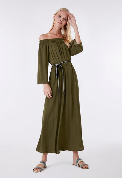 Off Shoulder Crepe Dress