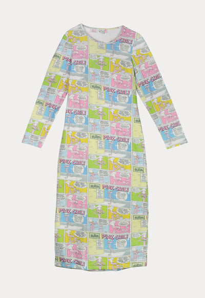 Pink Panther Comics Printed Dress