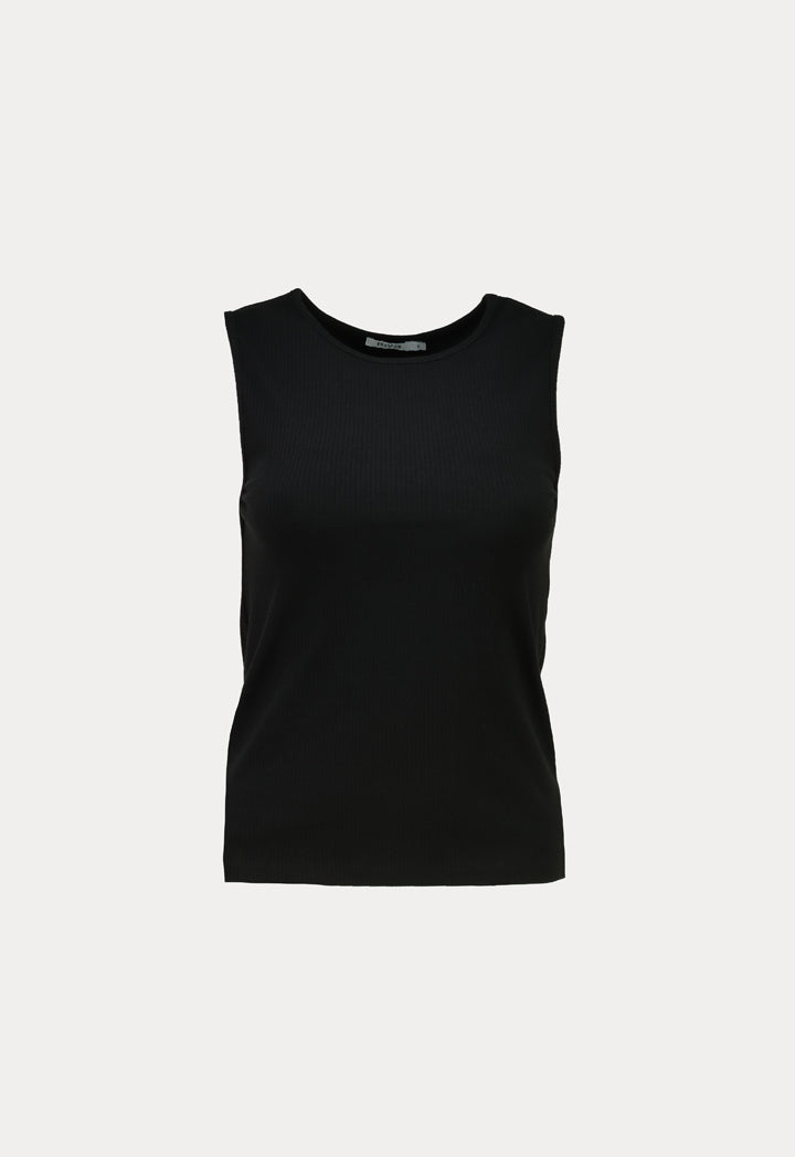 Ribbed Tank Top with Scoop Neck