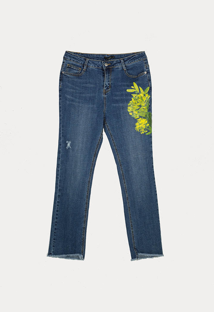 Print Denim Jeans - Fresqa