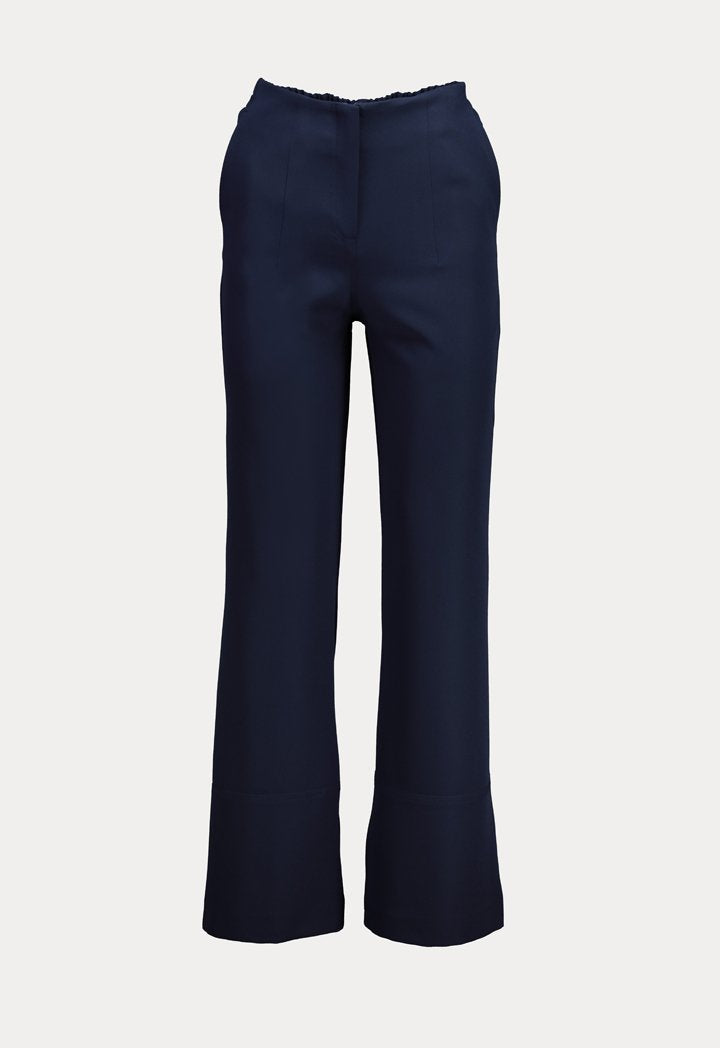 Elastic Back Straight Leg Trouser