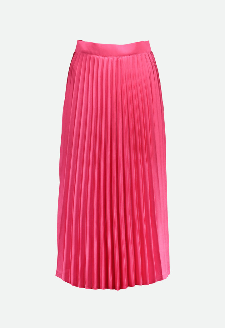 Pink Electric Pleats Skirt