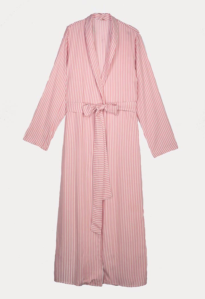 Striped Maxi Outer Jacket - Fresqa