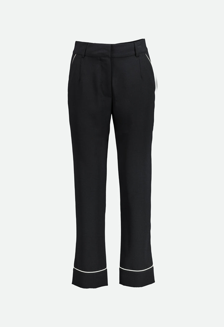 Contrast Piping High Waist Trouser