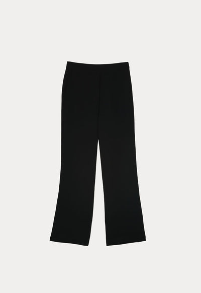 Solid Long Bell Bottom Trouser