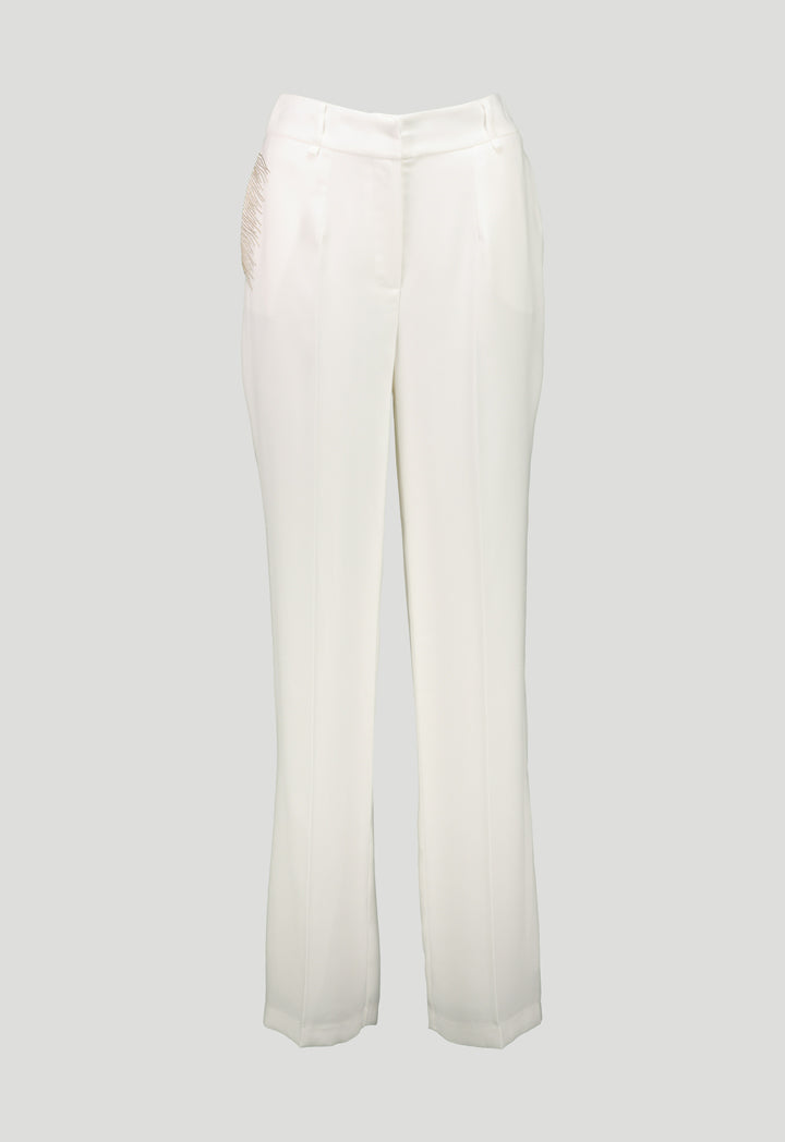 Straight Leg Crepe Trouser