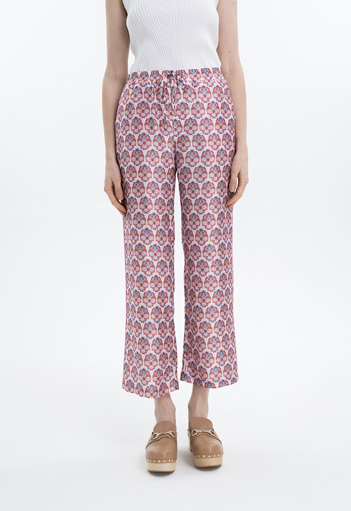 Damask Ethnic Pattern Pants