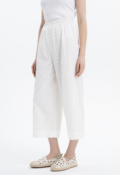 All Over Schiffli Solid Culottes