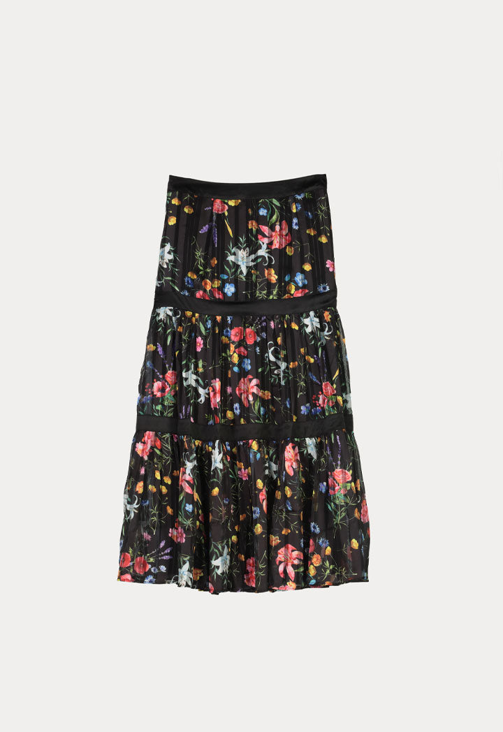 Multicolor Floral Printed Skirt