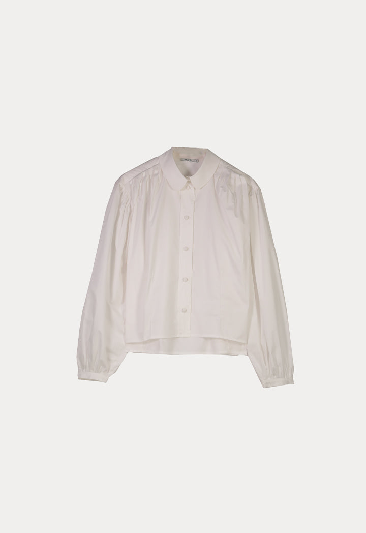 Peter Pan Collar Solid Poplin Shirt