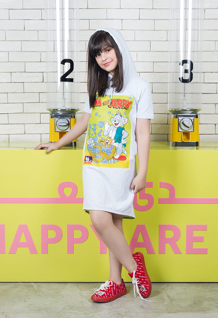 Tom And Jerry Hoodie High Low Dress