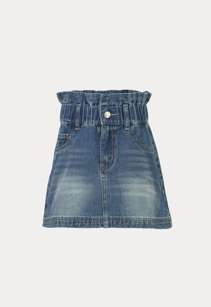 Girls Paper Bag Denim Skirt