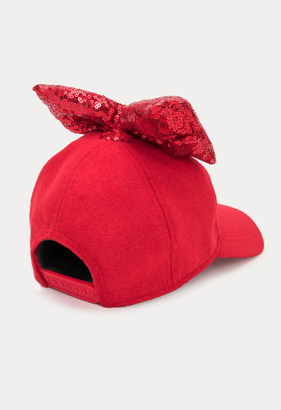 Sequins Bow Girls Cap