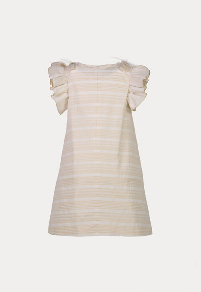 A-Line Cute Dress With Armhole Ruffle