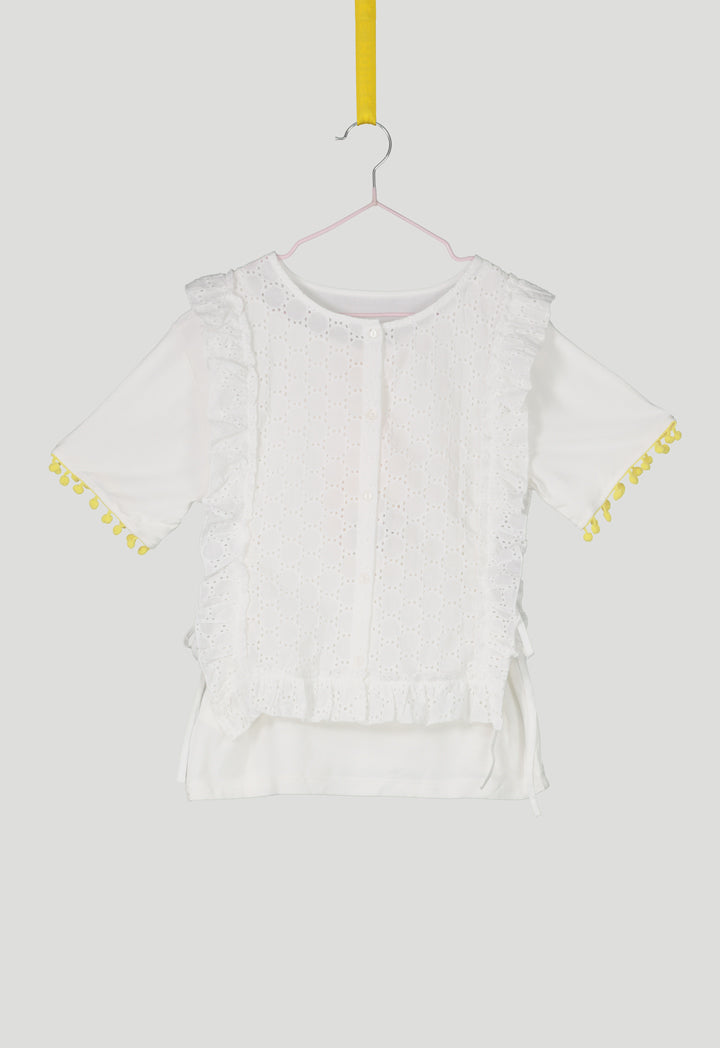 Schiffli Panel Blouse