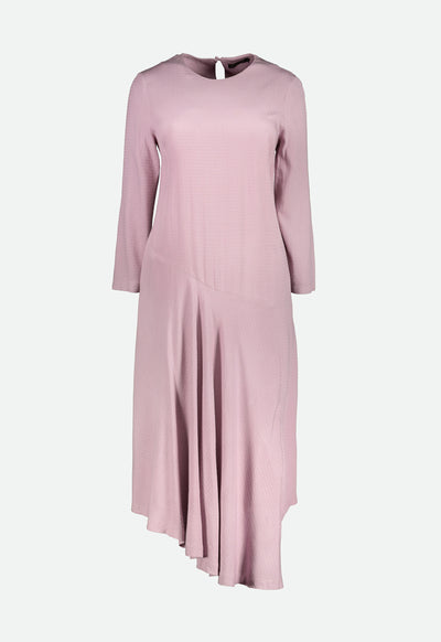 Asymmetric Textured Fabric Dress - Fresqa