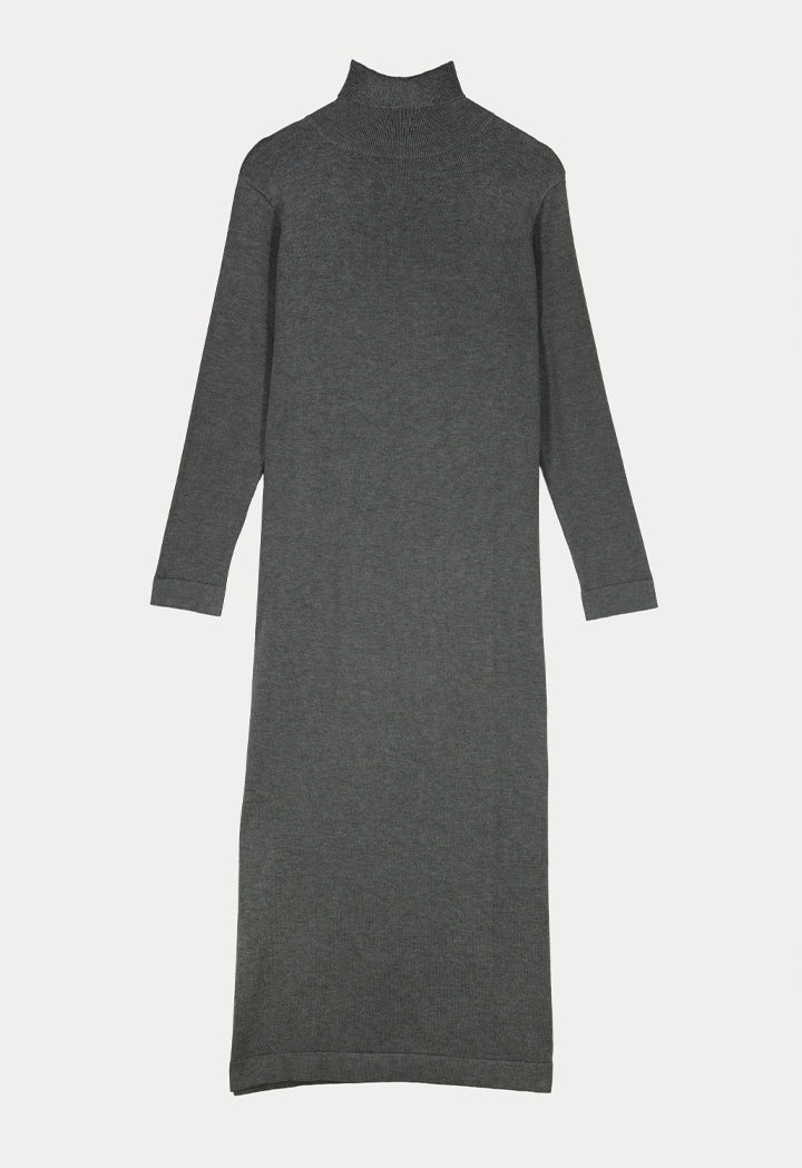 Turtleneck Knitted Long Dress