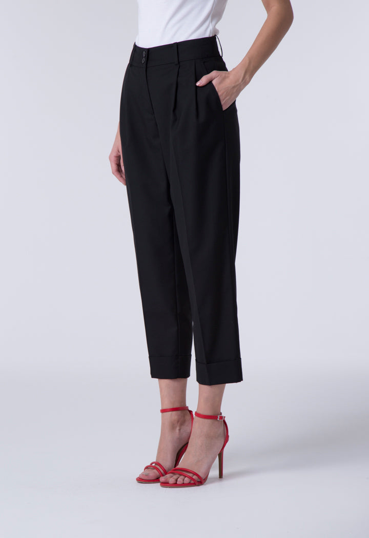 Black Straight Cut Trouser