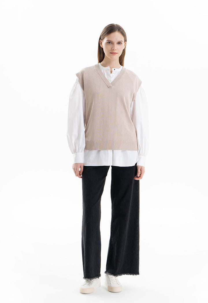 Knitted Solid Classic Shirt