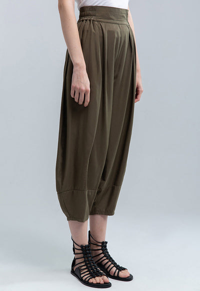 Wide Leg Slanted Hem Trouser