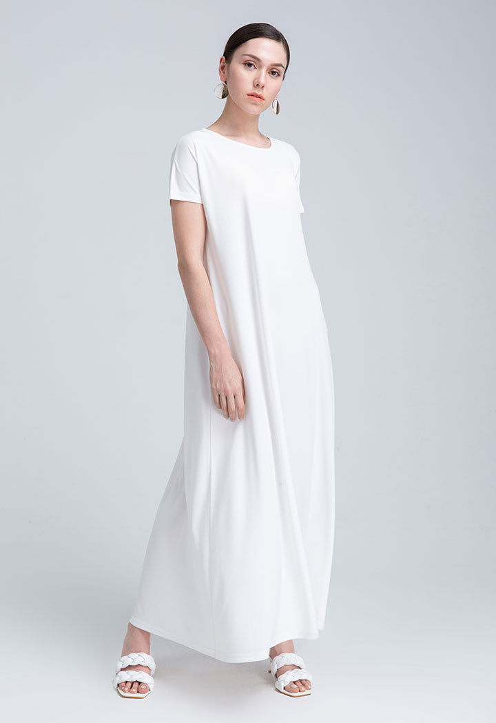 Long Solid Jersey Dress