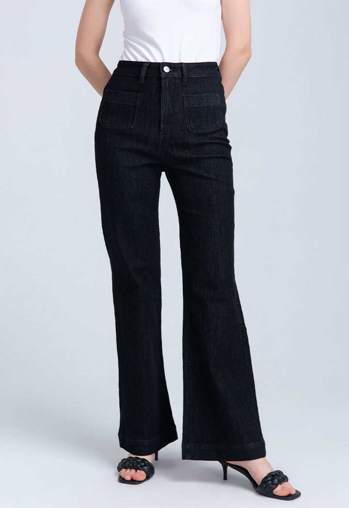 Bell Bottom Solid Trouser