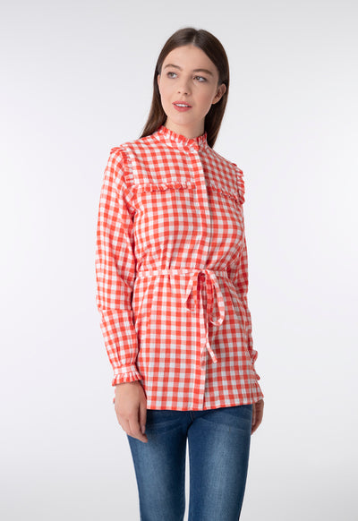 Checkered Long Sleeve Shirt - Fresqa