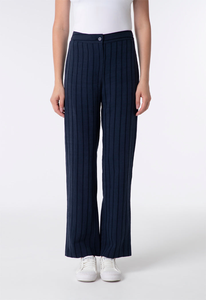 Textured Striped Pattern Trouser - Fresqa