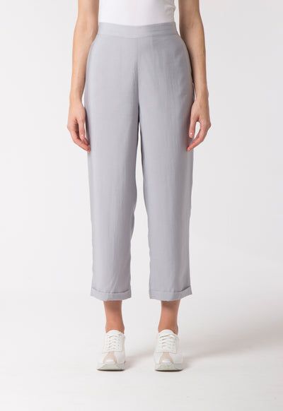 Silver Lyocell Trouser