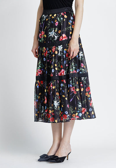 Multicolor Floral Printed Skirt