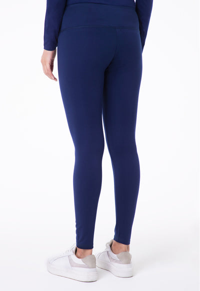 Solid Mid Waist Legging Pants