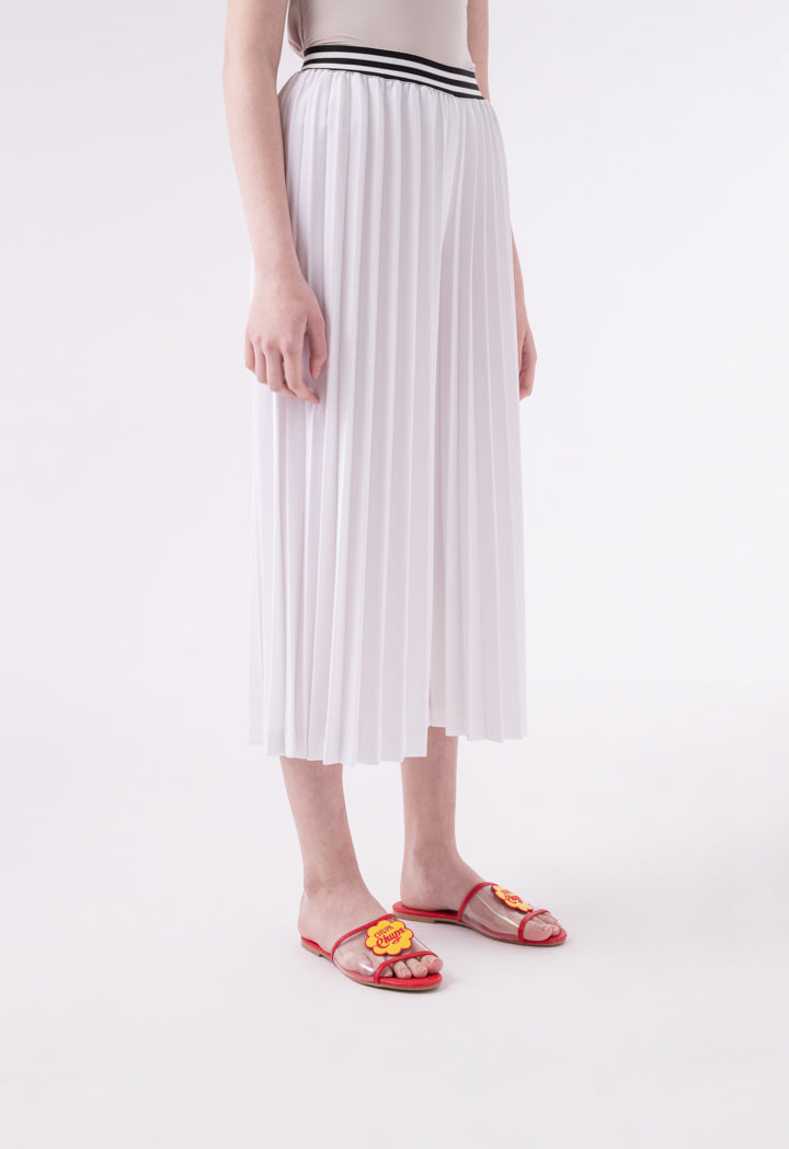 Stripe Elasticated Waistband Pleated Pants