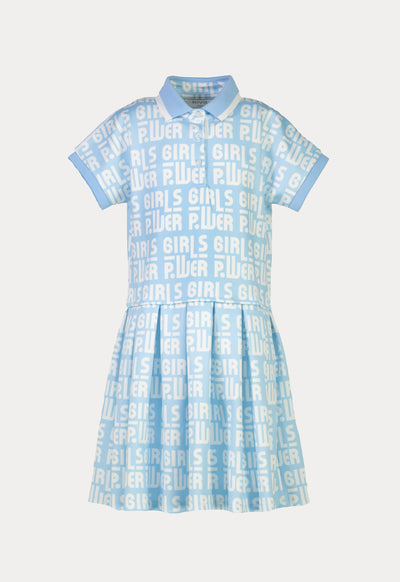 Powerpuff Girls All Over Printed Collared Dress