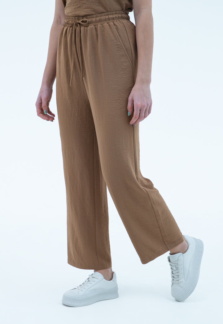 Elacticated Waist Solid Culottes