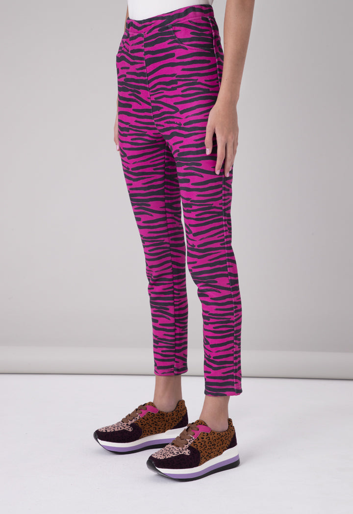 Zebra Print High Rise Pants