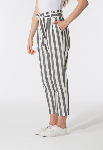 High Waist Striped Trouser